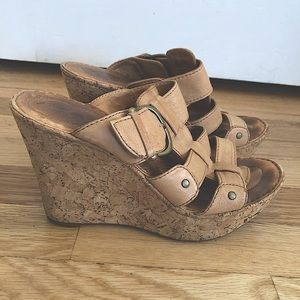 Size 6 / 36.5 Real Leather Born Wedges